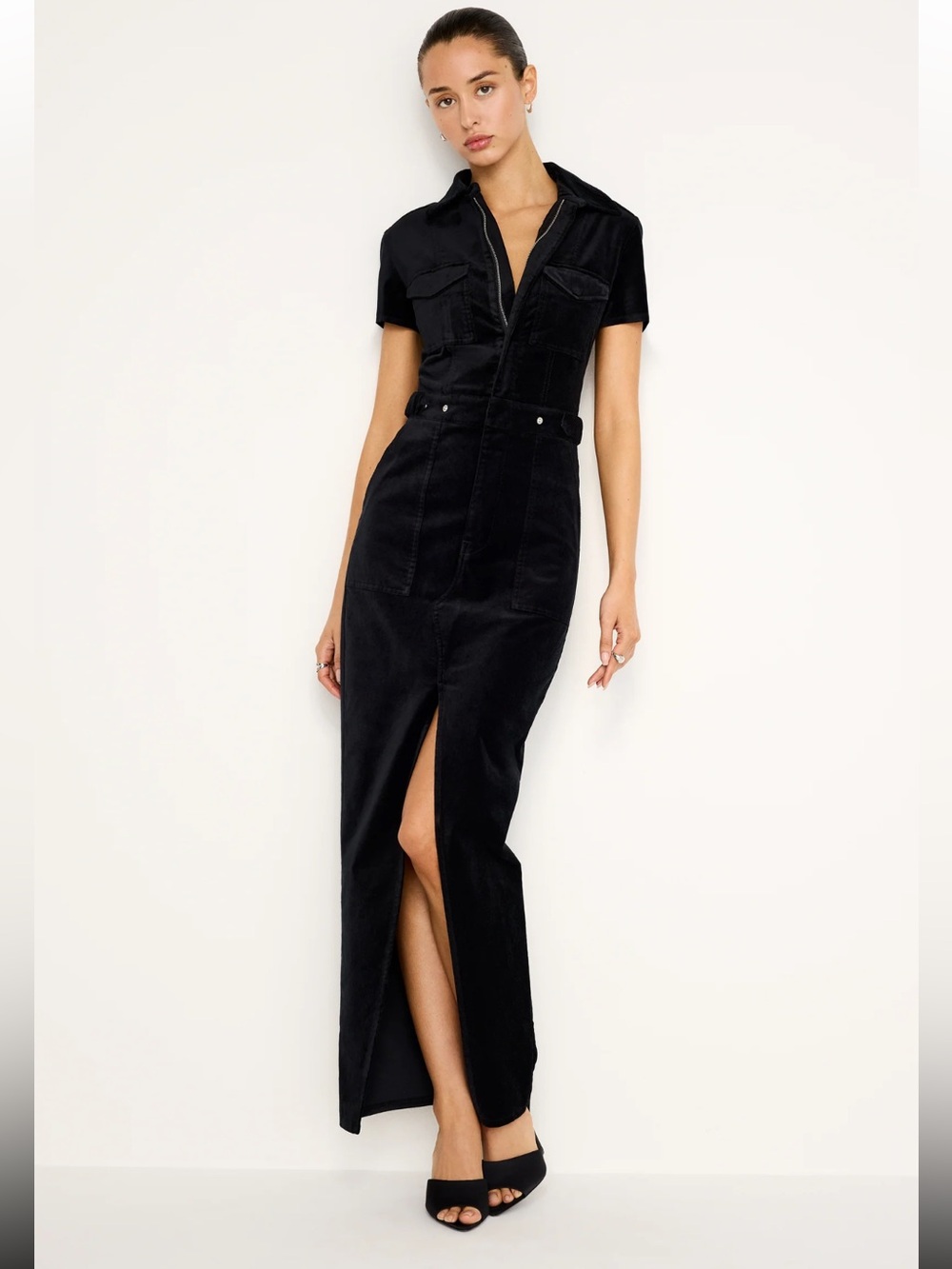 Good American Velvet Fit for Success Maxi Dress NWT Sz L